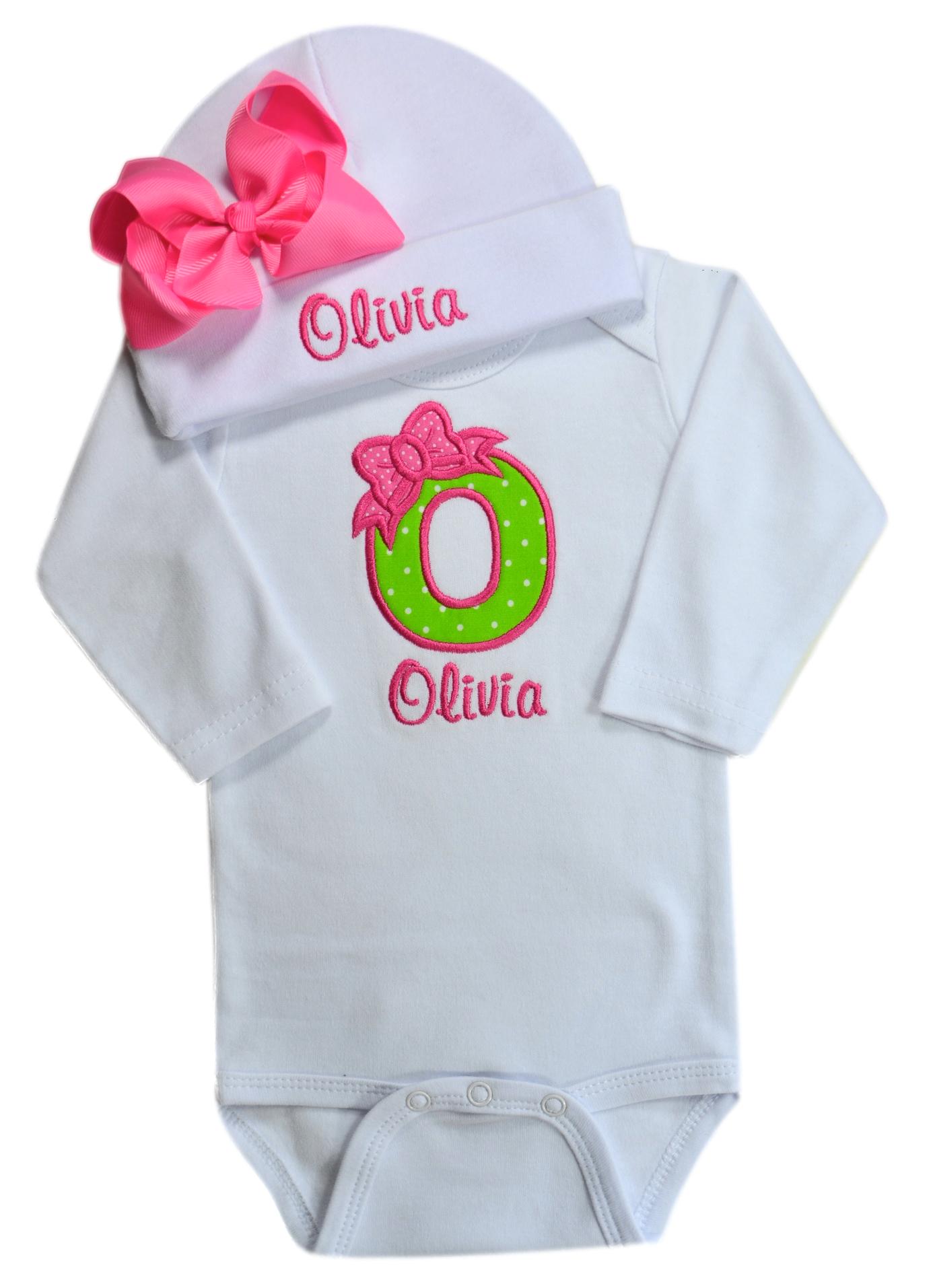 Embroidered baby fashion onesie