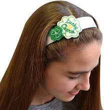 Load image into Gallery viewer,  Lucky Charms St. Patrick&#39;s Day Satin Shamrock Headband
