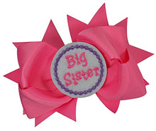 Load image into Gallery viewer, Big Sister Embroidered Applique Hair Bow
