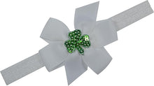 Load image into Gallery viewer, St. Patrick&#39;s Day Elastic Baby &amp; Toddler Sequin Shamrock Headband
