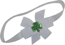 Load image into Gallery viewer, St. Patrick&#39;s Day Elastic Baby &amp; Toddler Sequin Shamrock Headband
