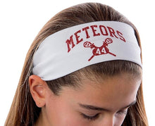 Load image into Gallery viewer, Lacrosse Headband Personalized with Your Custom GLITTER FLAKE Text &amp; Number - Quantity Discounts
