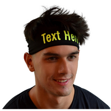 Load image into Gallery viewer, Design Your Own NO SLIP Silicone Lined Stretch Headband with Your Custom VINYL Text - Quantity Discounts
