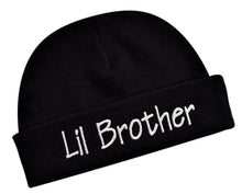 Load image into Gallery viewer, Lil Brother 100% Cotton Embroidered Baby Brother Hat for New Baby Boy
