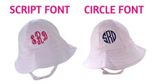 Load image into Gallery viewer, Personalized Light Pink Baby Bucket Hat with Custom Embroidered Initials

